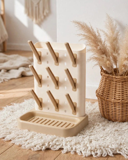 Baby Bottle Drying & Drain Rack – Bottle, Brush & Cup Holder