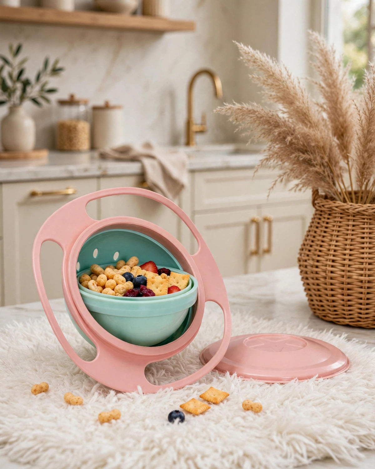 Baby Gyroscopic Bowl – 360° Rotation Anti-Spill Balance Bowl