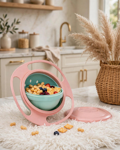 Baby Gyroscopic Bowl – 360° Rotation Anti-Spill Balance Bowl