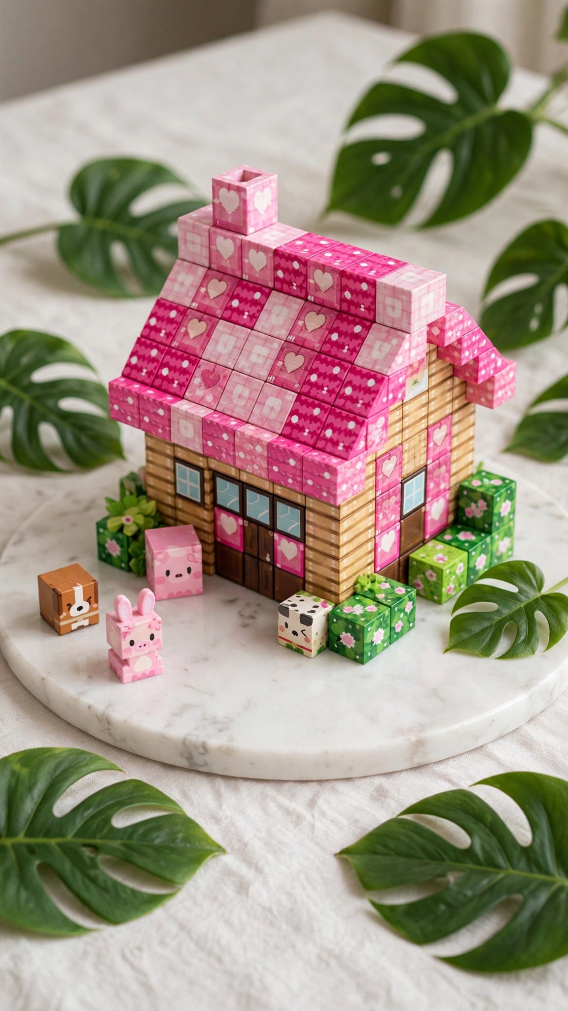 160-Piece Magnetic Building Blocks - Dreamy Cottage Set