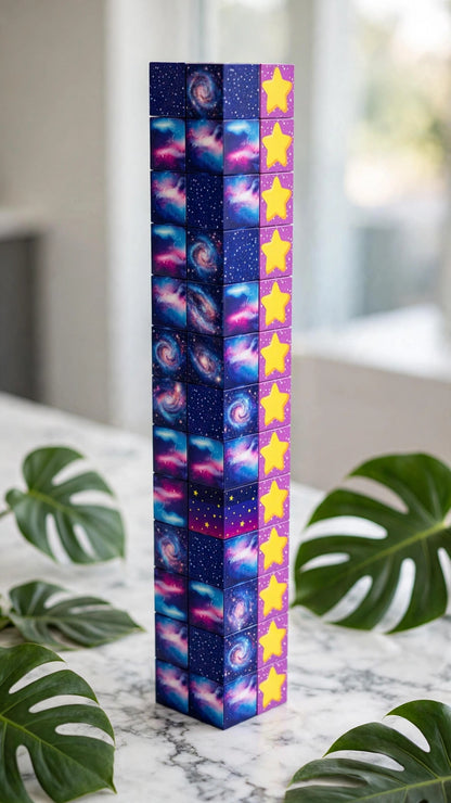 150-Piece Magnetic Building Cubes - Space Galaxy Set