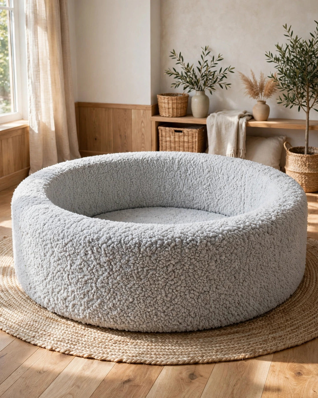 Soft Lamb Fleece Ball Pit for Toddlers & Babies