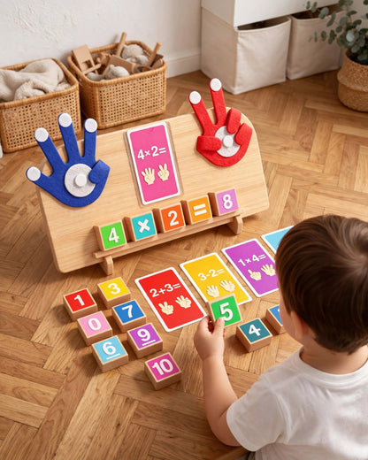 Wooden Number Counting Blocks | Math Learning Toy for Toddlers