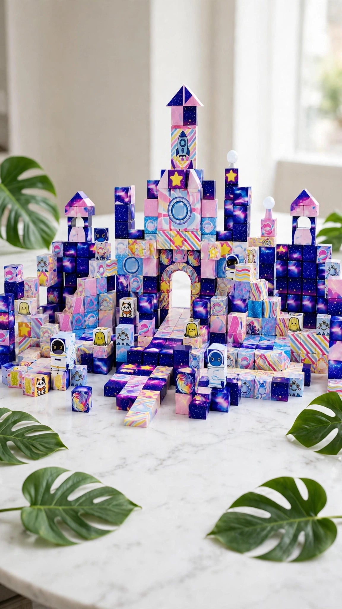 150-Piece Magnetic Building Cubes - Space Galaxy Set