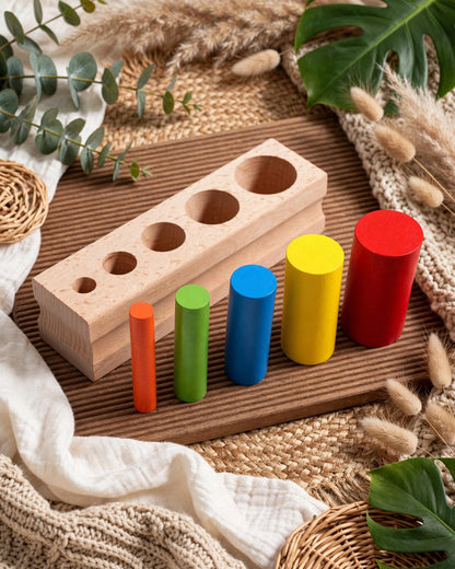 Wooden Multicoloured Stick Beads Educational Toy