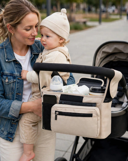 Stroller Hanging Bag – Oxford Cloth Multifunctional Mommy Tote & Shoulder Bag