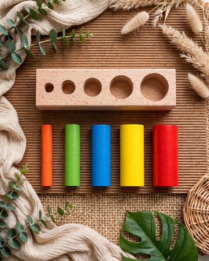 Wooden Multicoloured Stick Beads Educational Toy
