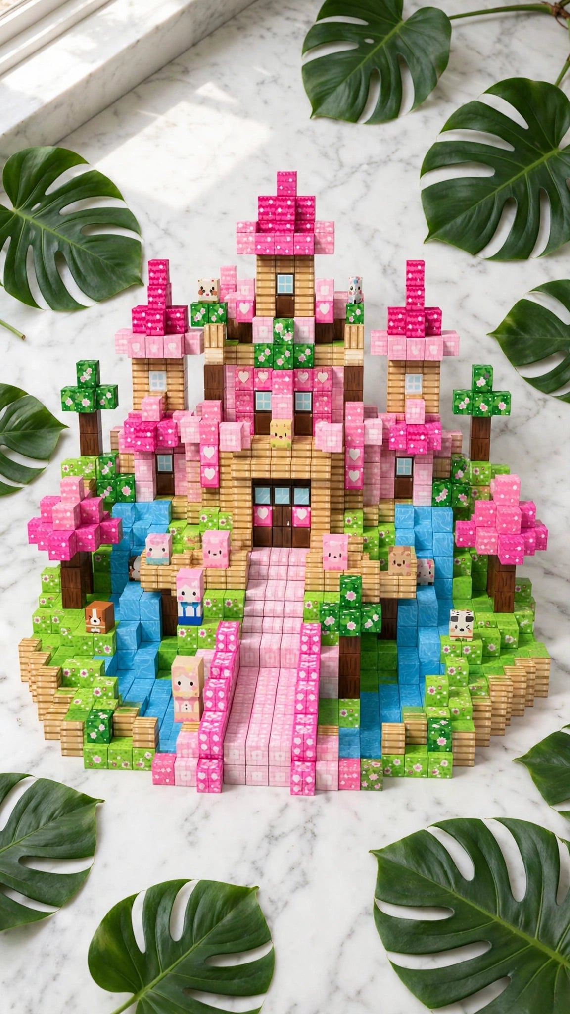 160-Piece Magnetic Building Blocks - Dreamy Cottage Set