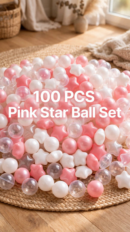 Crush-Proof Ball Pit Balls | Star Mix | Kids' Pool, Play Tent & Party Fun (100pc)