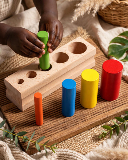 Wooden Multicoloured Stick Beads Educational Toy