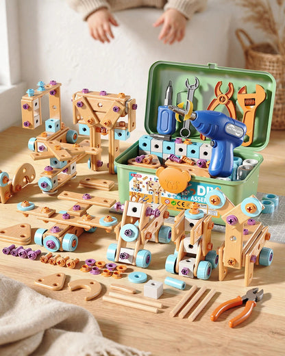 Kids' Screwdriver Construction Set | 126pc DIY Build Toy | Robot, Car & Airplane