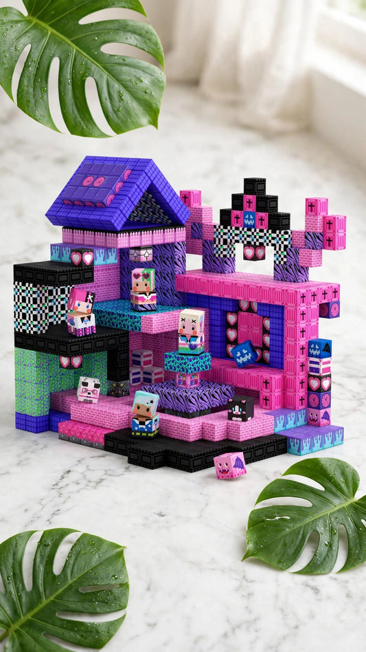 Magnetic Building Blocks & Tiles Set for Kids