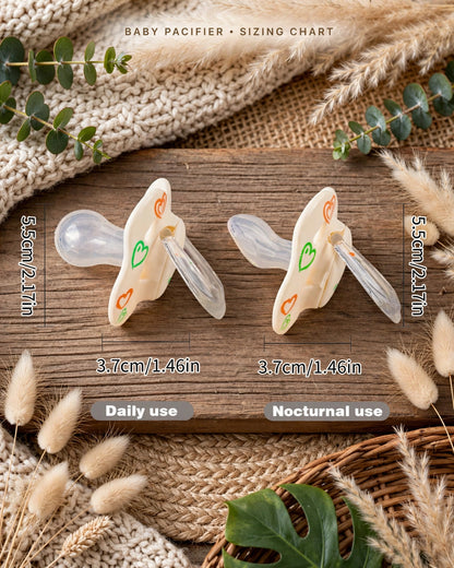 Baby Silicone Pacifier Set – Sun & Moon Day & Night Soothers