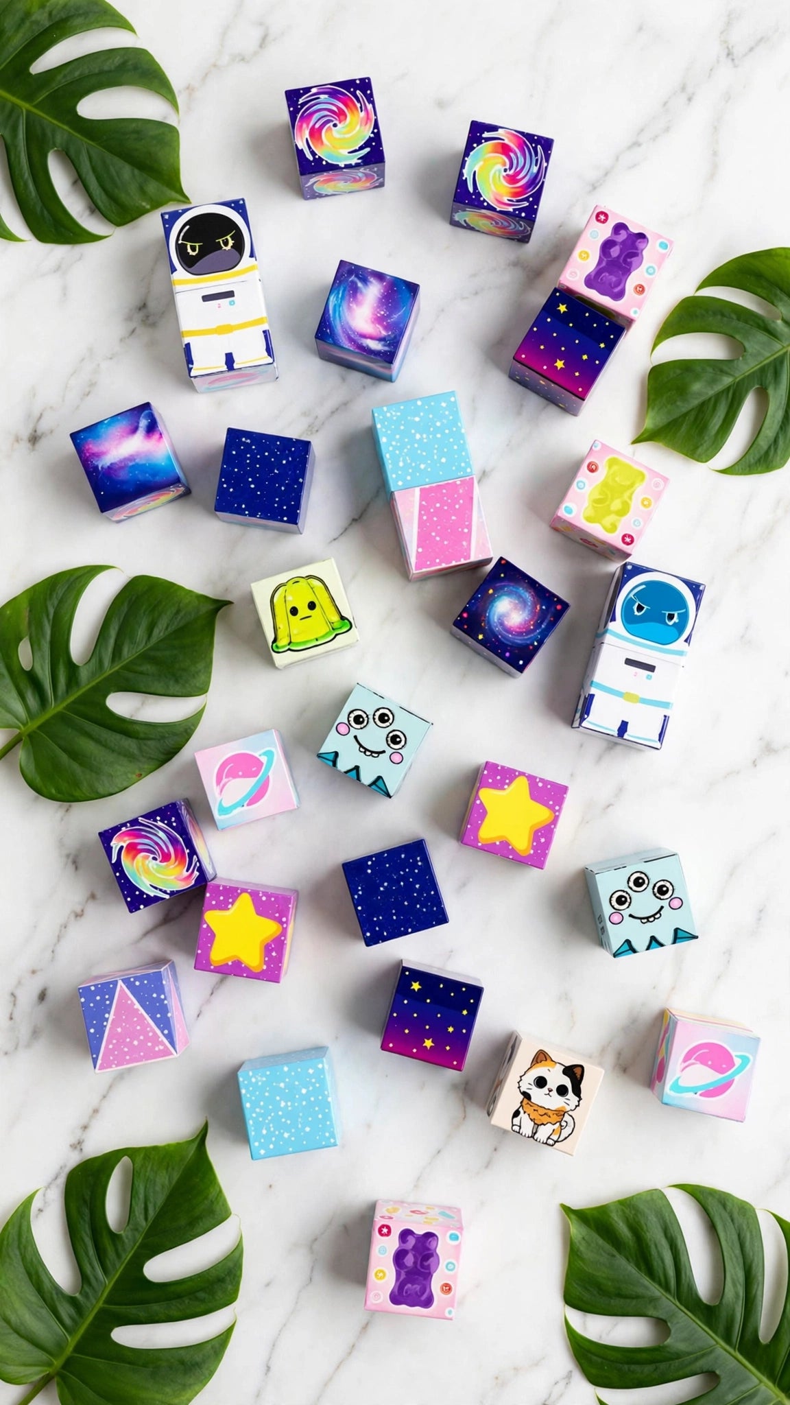 150-Piece Magnetic Building Cubes - Space Galaxy Set