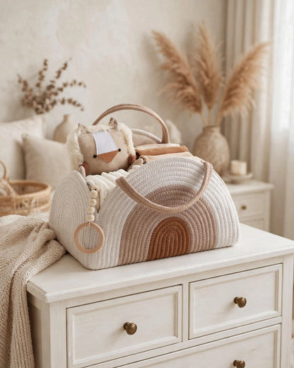 Baby Diaper Caddy Basket | Sturdy Organiser