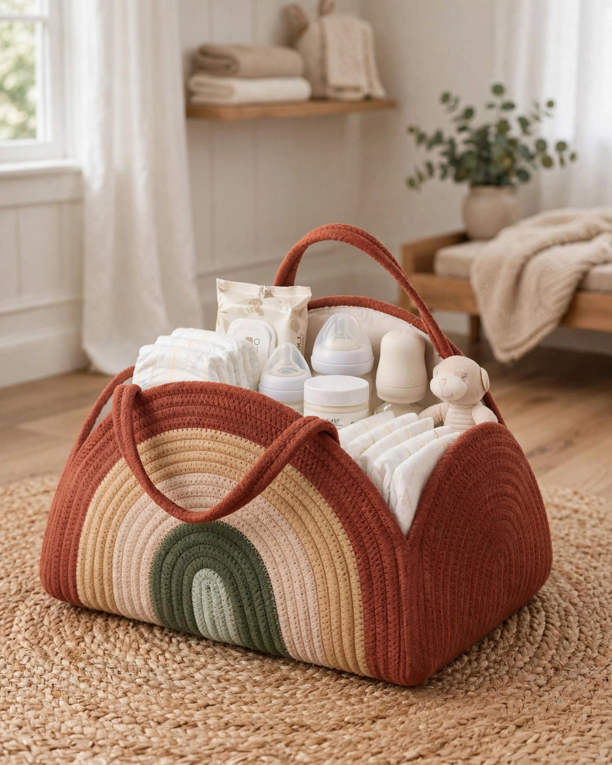 Baby Diaper Caddy Basket | Sturdy Organiser