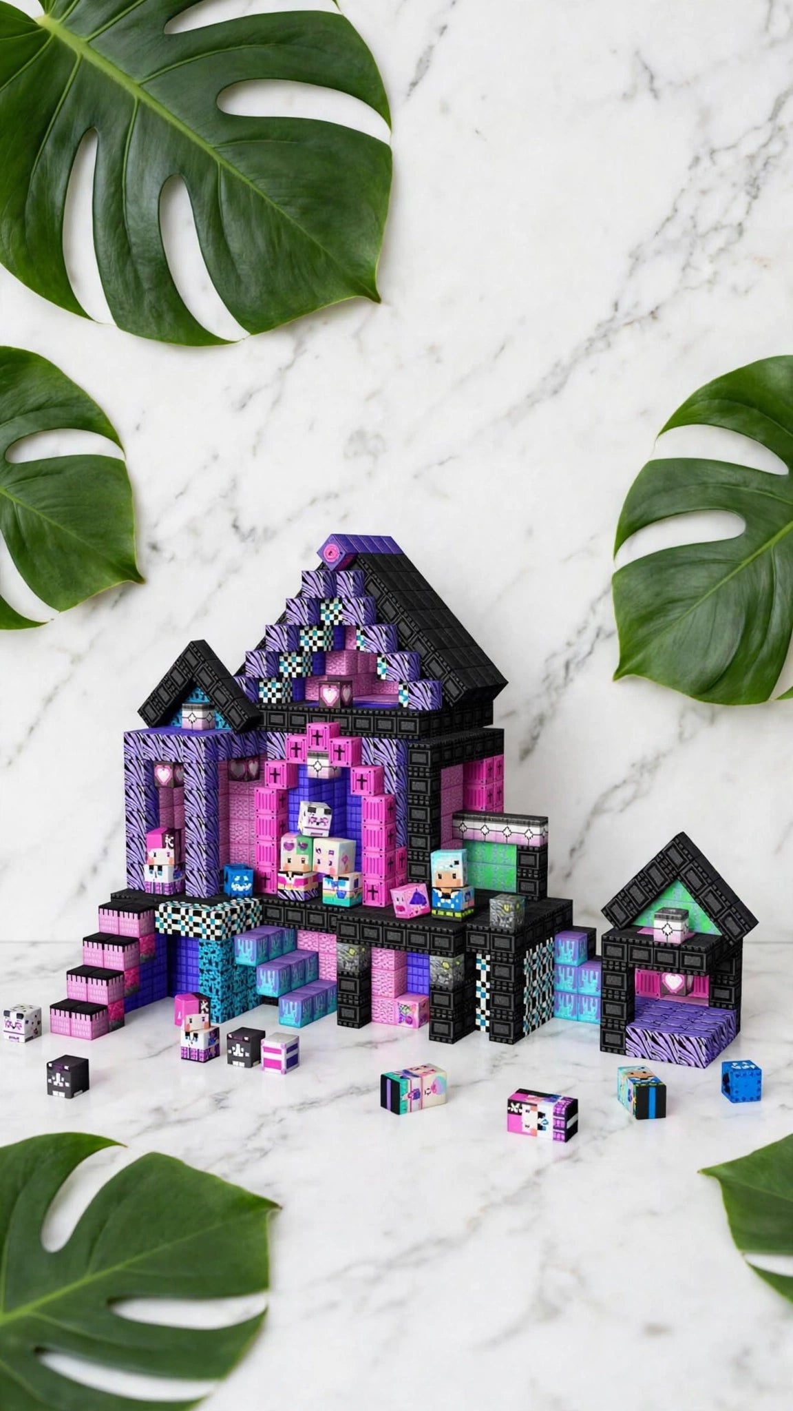 Magnetic Building Blocks & Tiles Set for Kids